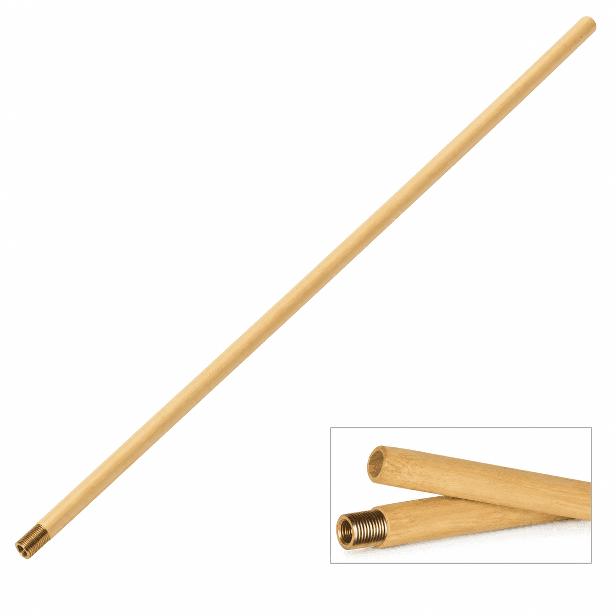 Mâner din lemn cu filet pentru mop